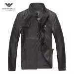 pas cher giorgio armani beau veste mode poche personnalise veste mode en cuir noir cuir mat